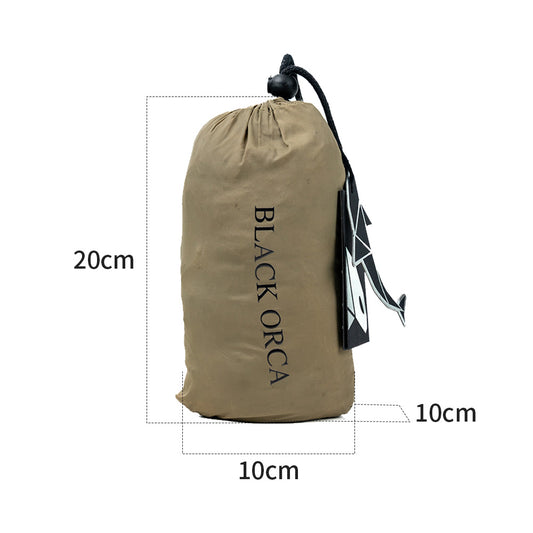 Black Orca Hammock Camping, Portable Single/Double Hammocks for Outdoor Hiking Travel Backpacking - 210D Nylon Hammock Swing for Backyard & Garden