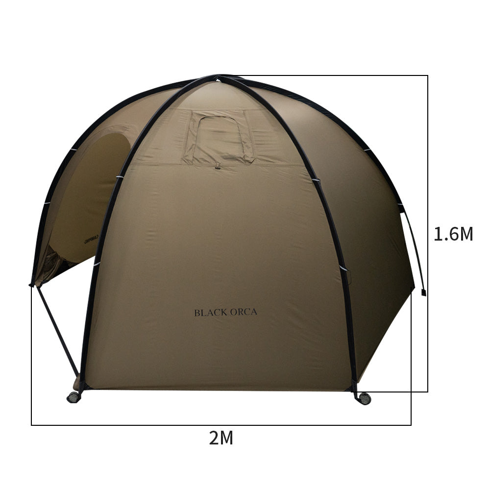 Black Orca Tents 2 Person Waterproof Windproof Easy Setup, Camping Tent