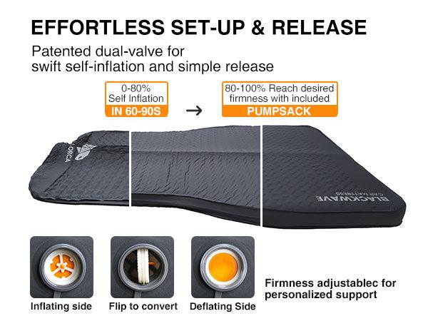 Tesla Model Y Mattress Camping Air Mattress with Foam - BlackOrca