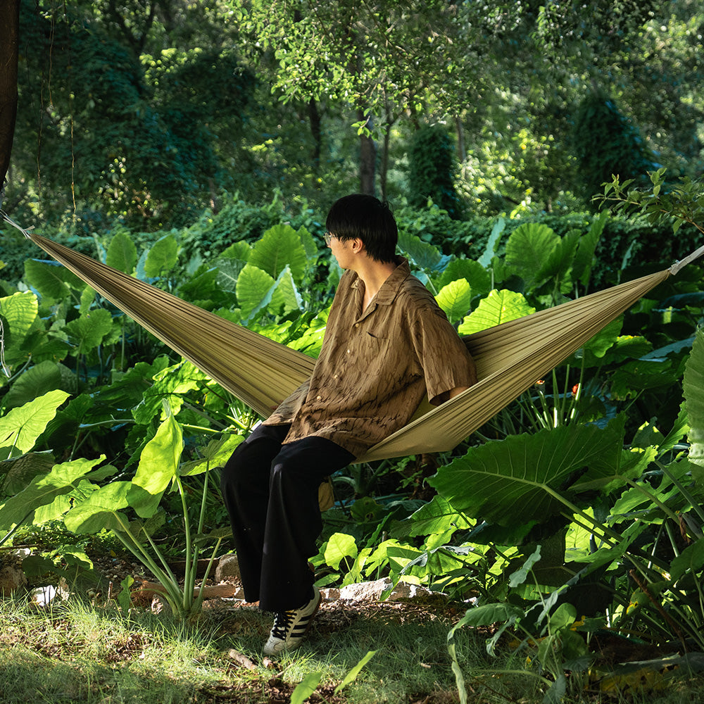 Black Orca Hammock Camping, Portable Single/Double Hammocks for Outdoor Hiking Travel Backpacking - 210D Nylon Hammock Swing for Backyard & Garden
