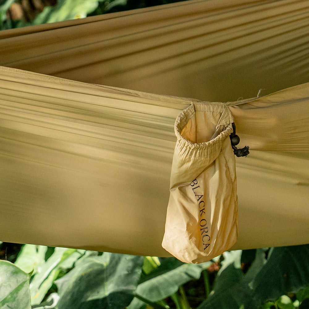 Black Orca Hammock Camping, Portable Single/Double Hammocks for Outdoor Hiking Travel Backpacking - 210D Nylon Hammock Swing for Backyard & Garden