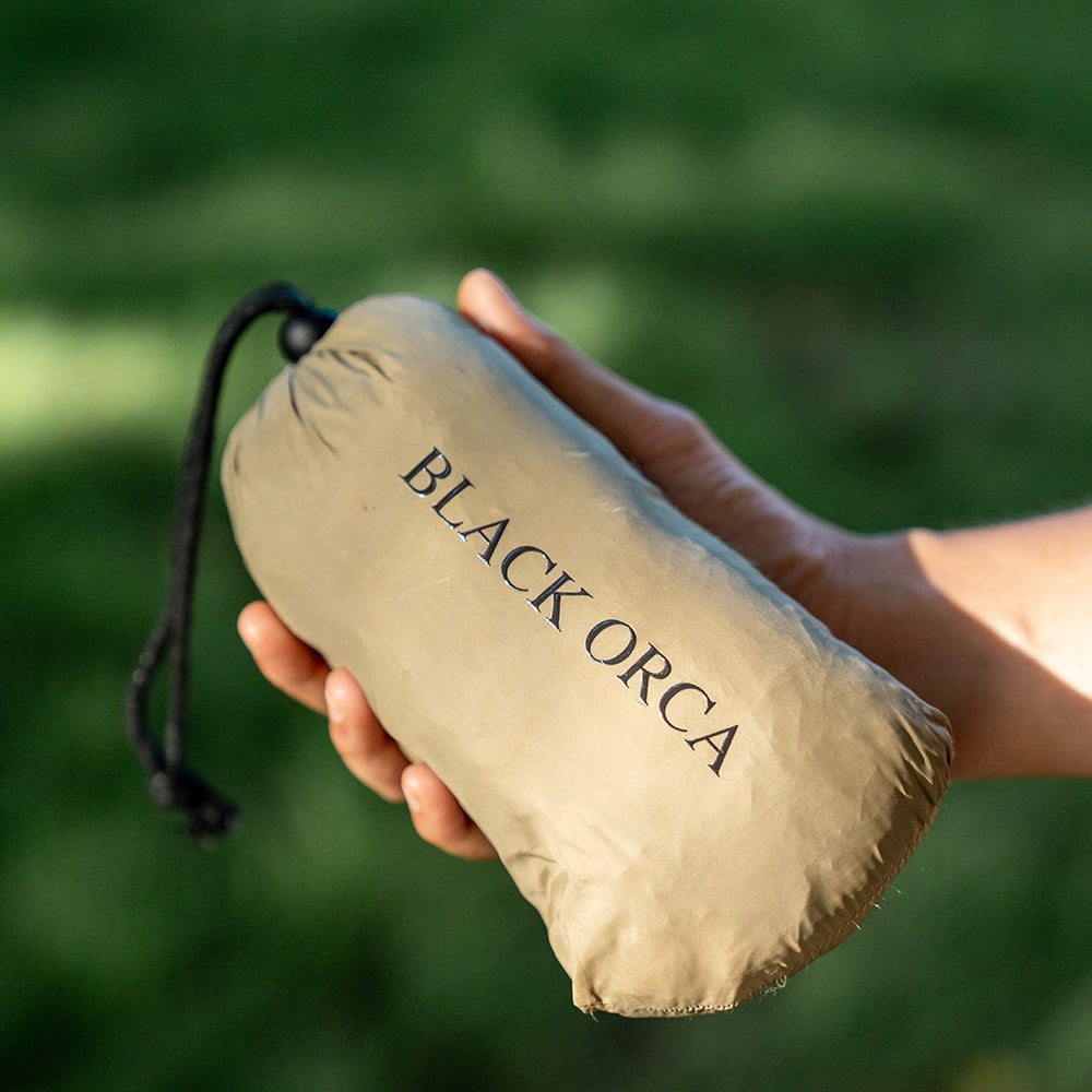Black Orca Hammock Camping, Portable Single/Double Hammocks for Outdoor Hiking Travel Backpacking - 210D Nylon Hammock Swing for Backyard & Garden