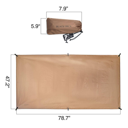 Waterproof Camping Tarp ,Perfect for Camping, Hiking, Backpacking - BlackOrca