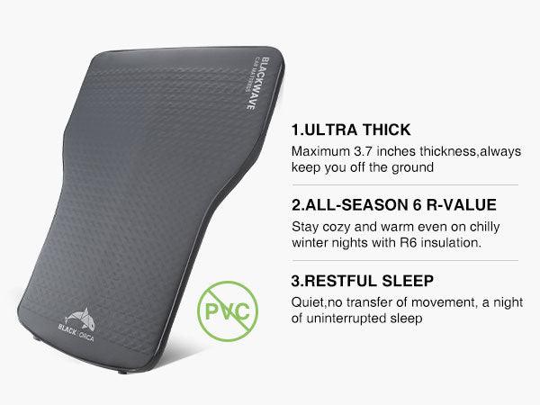 Tesla Model Y Mattress Camping Air Mattress with Foam - BlackOrca
