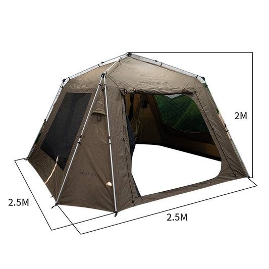 Black Orca Avnings of textile 6 Person Waterproof Windproof Easy Setup