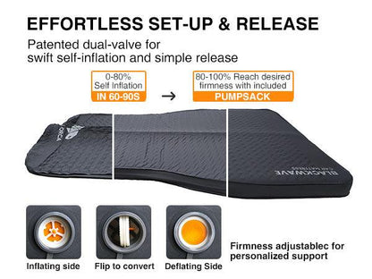 Tesla Model Y Mattress Camping Air Mattress with Foam - BlackOrca