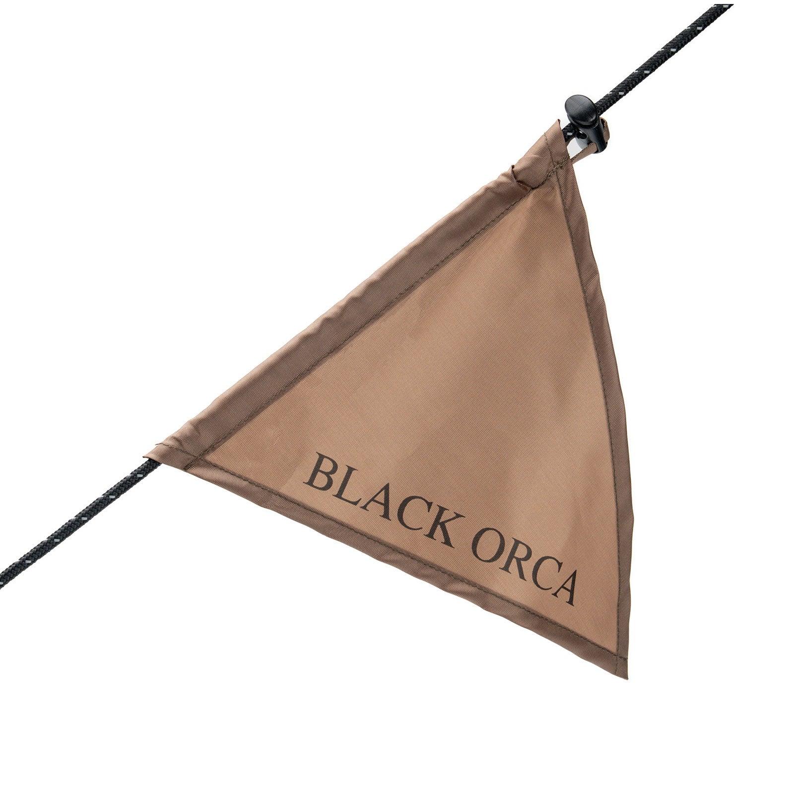 Ultralight Guy Lines with Aluminum Adjusters and Flag - BlackOrca