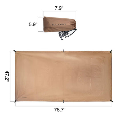 Waterproof Camping Tarp ,Perfect for Camping, Hiking, Backpacking - BlackOrca