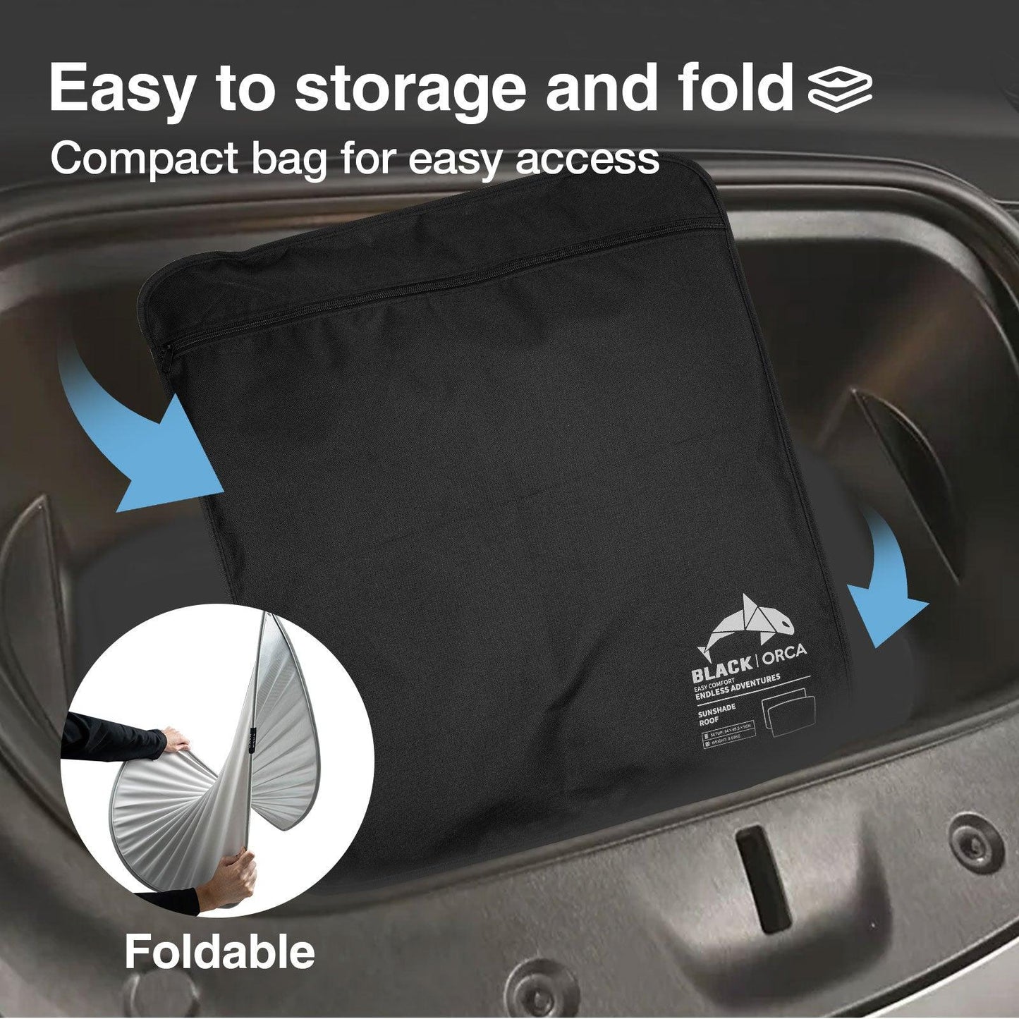 Tesla Model Y Sunshade Roof - BlackOrca