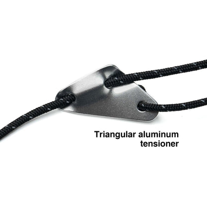 Ultralight Guy Lines with Aluminum Adjusters and Flag - BlackOrca